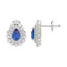 LADIES EARRINGS 1.50CT ROUND DIAMOND 14K WHITE GOLD