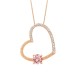 LADIES PENDANT 0.65CT ROUND DIAMOND 10K ROSE GOLD