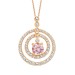 LADIES PENDANT 1.00CT ROUND DIAMOND 10K ROSE GOLD