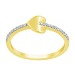 LADIES RING 0.10CT ROUND DIAMOND 10K YELLOW GOLD