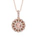 LADIES PENDANT 0.60CT ROUND DIAMOND 10K ROSE GOLD
