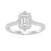 LADIES RING 1.00CT ROUND DIAMOND 14K WHITE GOLD (SI QUALITY)