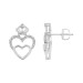 LADIES EARRINGS 0.15CT ROUND DIAMOND 10K WHITE GOLD