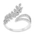 LADIES RING 0.50CT ROUND DIAMOND 14K WHITE GOLD