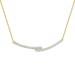 LADIES NECKLACE 0.20CT ROUND DIAMOND 14K YELLOW GOLD
