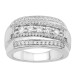 MEN'S BAND 1.00CT ROUND DIAMOND 14K WHITE GOLD