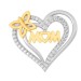 LADIES PENDANT 0.10CT ROUND DIAMOND 10K YELLOW GOLD