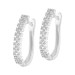 LADIES HOOP EARRINGS 0.25CT ROUND DIAMOND 14K YELLOW GOLD