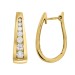 LADIES EARRINGS 0.25CT ROUND DIAMOND 14K YELLOW GOLD