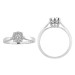LADIES RING 0.25CT ROUND DIAMOND 14K WHITE GOLD
