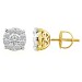 LADIES EARRINGS 1.00CT ROUND DIAMOND 14K YELLOW GOLD