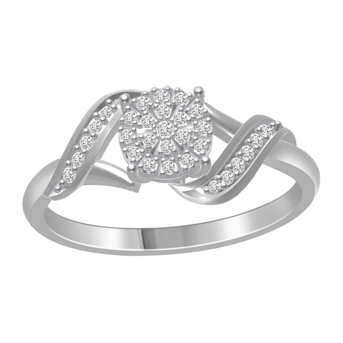 LADIES RING 0.15CT ROUND DIAMOND 10K WHITE GOLD LADIES RING 0.15CT ROUND DIAMOND 10K WHITE GOLD