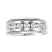 MEN'S BAND 1.00CT ROUND DIAMOND 14K WHITE GOLD