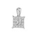 LADIES PENDANT 0.30CT ROUND/PRINCESS DIAMOND 14K WHITE GOLD