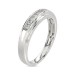 MEN'S BAND 0.25CT ROUND DIAMOND 10K WHITE GOLD