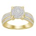 LADIES RING 0.50CT ROUND DIAMOND 10K YELLOW GOLD