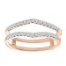 LADIES WRAP RING 0.25CT ROUND DIAMOND 14K ROSE GOLD