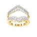 LADIES WRAP 1.00CT ROUND DIAMOND 14K YELLOW GOLD