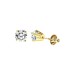 LADIES SOLITAIRE EARRINGS 0.50CT ROUND DIAMOND 14K YELLOW GOLD