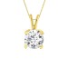LADIES SOLITAIRE PENDANT 1.00CT ROUND DIAMOND 14K YELLOW GOLD