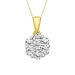 LADIES PENDANT WITH CHAIN 0.15CT ROUND DIAMOND 10K YELLOW GOLD