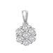 LADIES PENDANT WITH CHAIN 0.75CT ROUND DIAMOND 10K WHITE GOLD