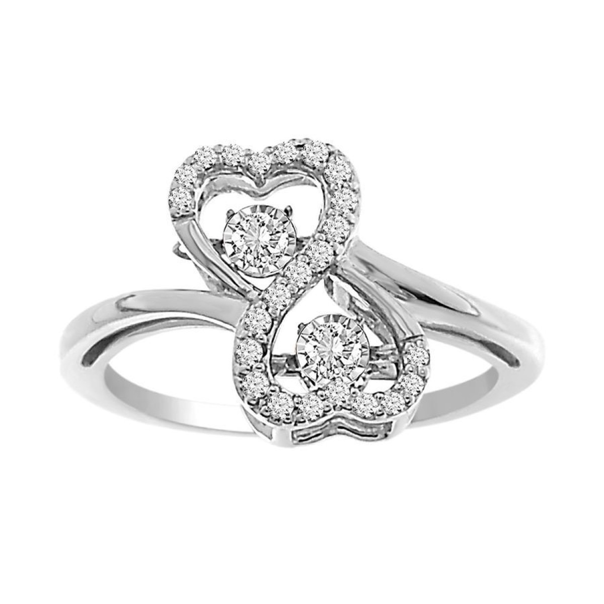 LADIES RING 0.20CT ROUND DIAMOND 10K WHITE GOLD LADIES RING 0.20CT ROUND DIAMOND 10K WHITE GOLD