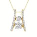LADIES PENDANT 0.25CT ROUND DIAMOND 10K YELLOW GOLD