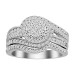 LADIES BRIDAL RING 1.00CT ROUND DIAMOND 14K WHITE GOLD