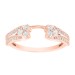 LADIES WRAP RING 0.25CT ROUND DIAMOND 14K ROSE GOLD
