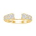 LADIES WRAP RING 0.25CT ROUND DIAMOND 14K ROSE GOLD