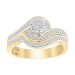 LADIES BRIDAL RING 0.33CT ROUND DIAMOND 10K YELLOW GOLD
