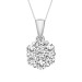 LADIES PENDANT WITH CHAIN 0.15CT ROUND DIAMOND 14K WHITE GOLD