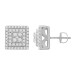 LADIES EARRINGS 0.25CT ROUND DIAMOND 14K WHITE GOLD